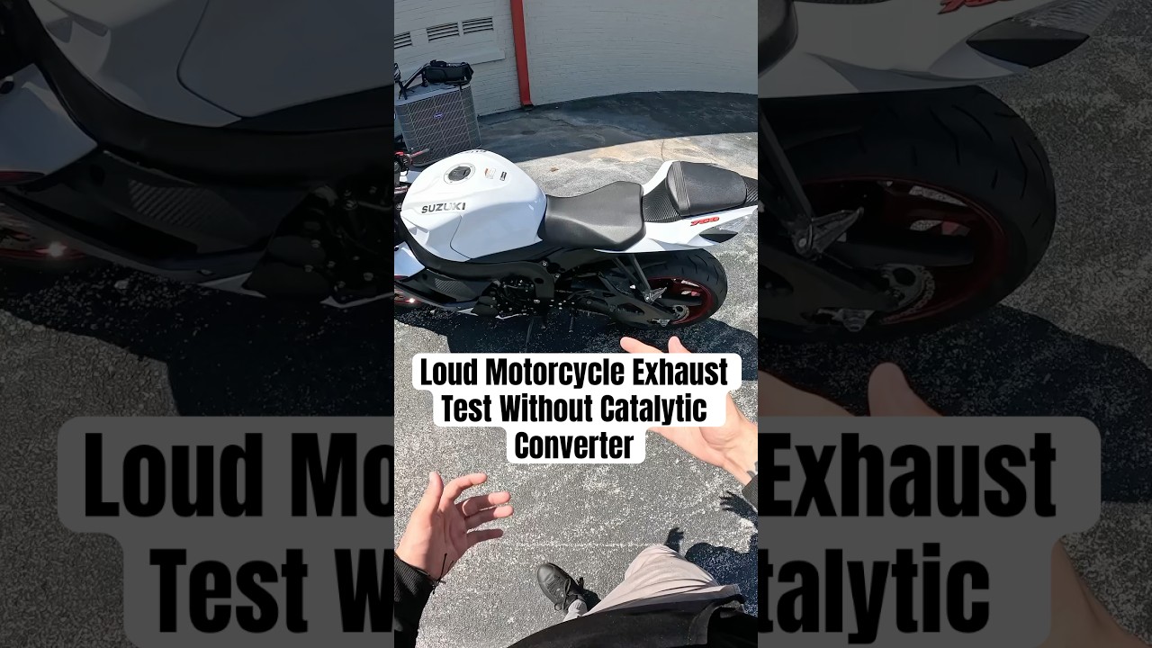 Loud Motorcycle Exhaust Test Without Catalytic Converter