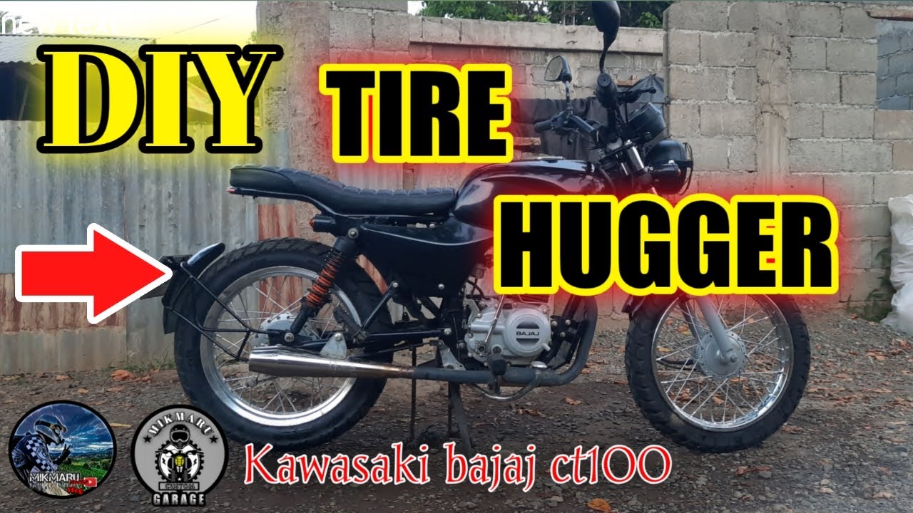 Kawasaki bajaj ct100| Diy Tire hugger |part3