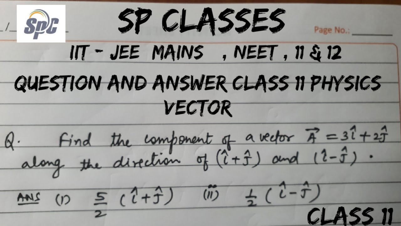 the component of vector a=2i+3j along the direction of i+j and i - j is
