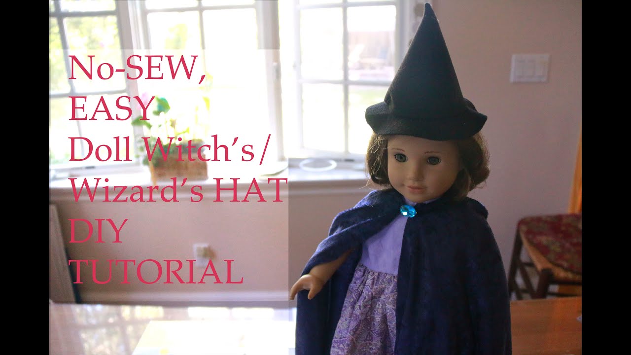 Witch, Wizard & Party Hats for You Doll, Easy No Sew, DIY Tutorial