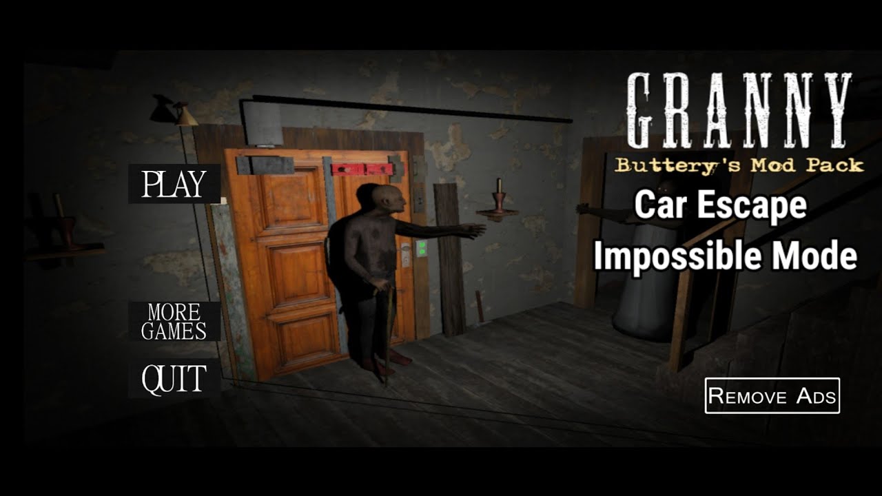 Granny Buttery's Mod Pack Grandpa With Shotgun Car Escape Impossible Mode Full Gameplay