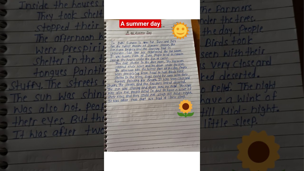 A summer day l Essay on A summer day l #essay