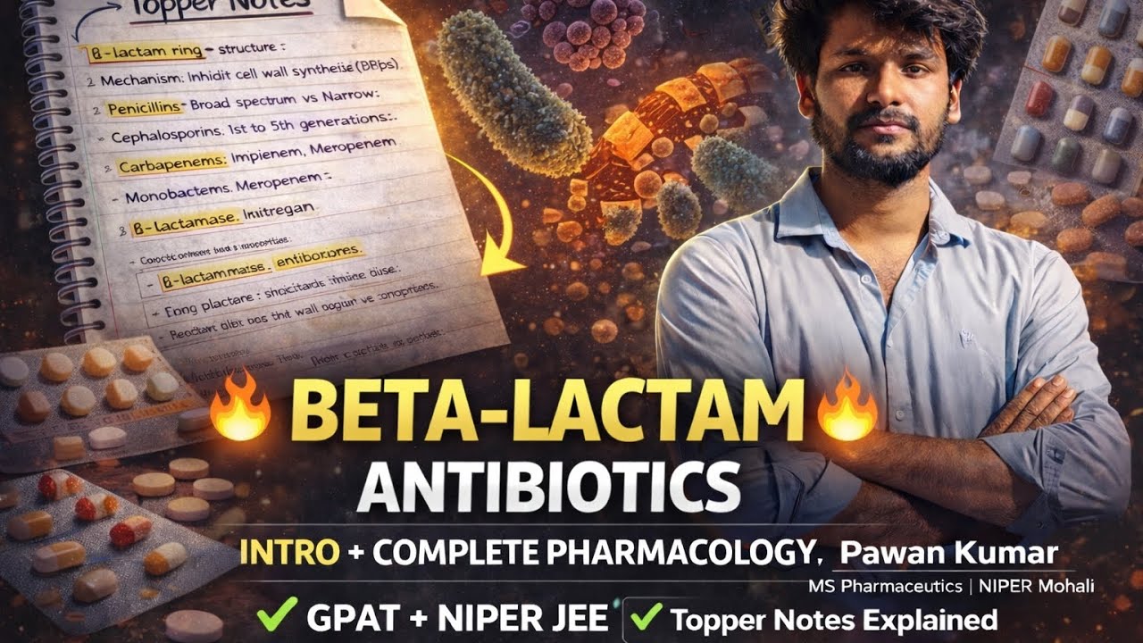 Beta-Lactam Antibiotics Made Easy 🔥 | Penicillins to Carbapenems | GPAT#gpat #niperjee#rrbpharmacist