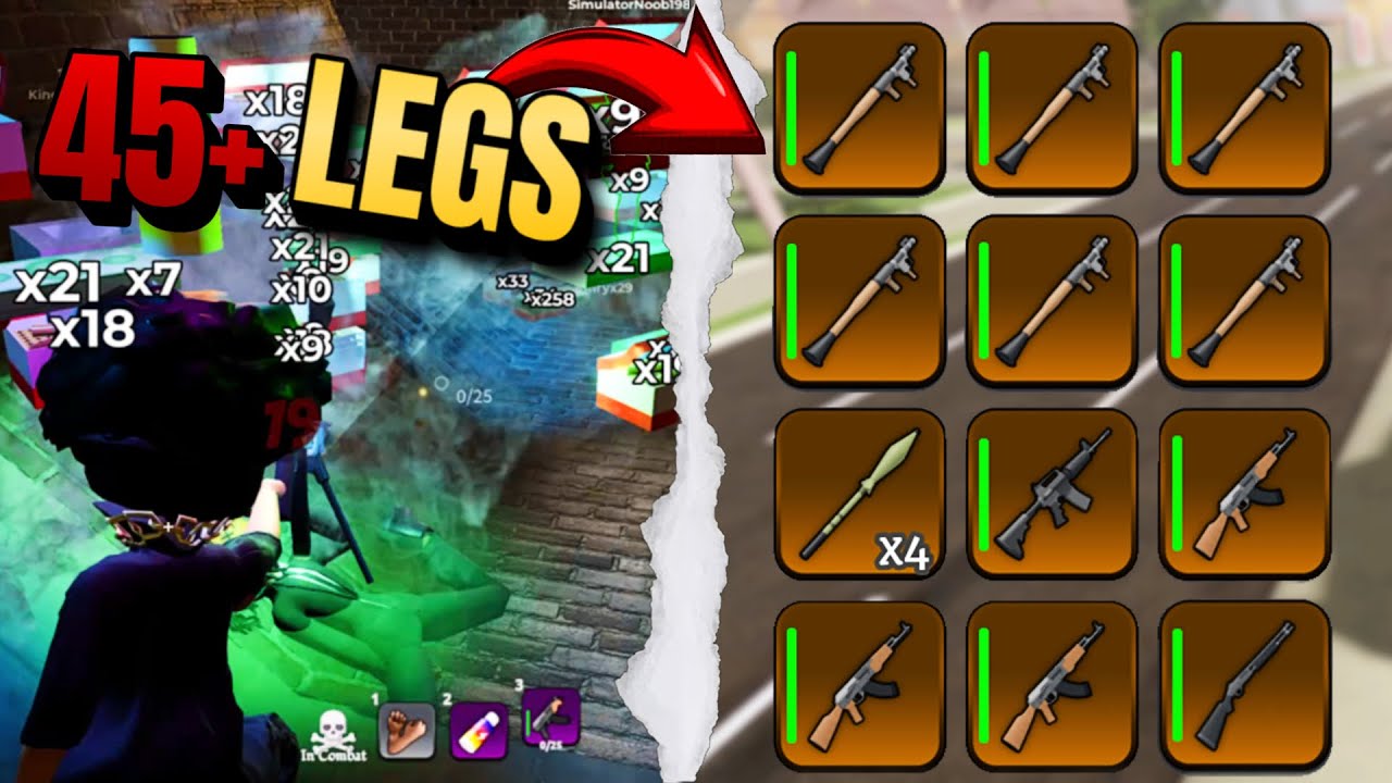 Stealing 45+ LEGENDARY Guns in Blockspin Roblox