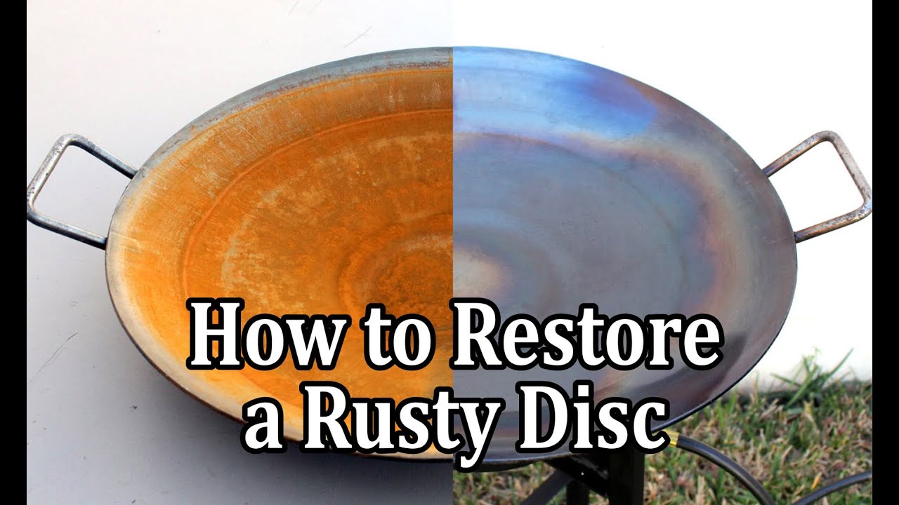 How to restore a rusty disc and other carbon steel cookware