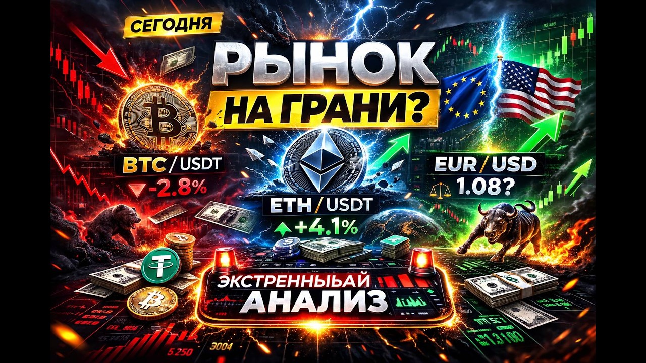 Рынок НА ГРАНИ? BTC, ETH и EUR/USD перед РЕЗКИМ ДВИЖЕНИЕМ