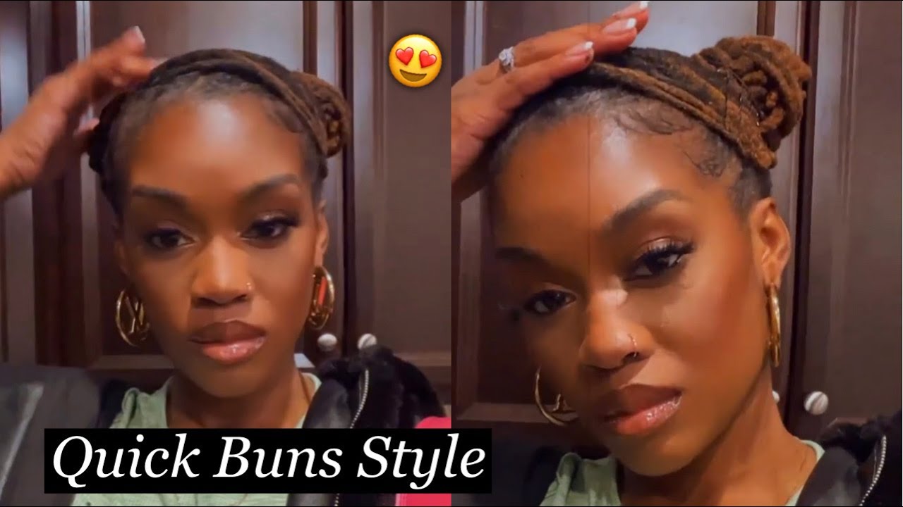 My Go To Loc Style! | Quick and Easy Cute Style for Short and Medium length Locs