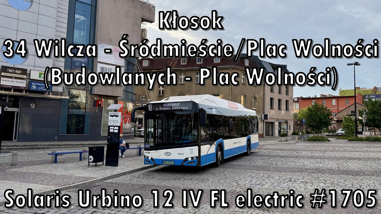 Kłosok - Solaris Urbino 12 IV FL electric #1705, linia 34