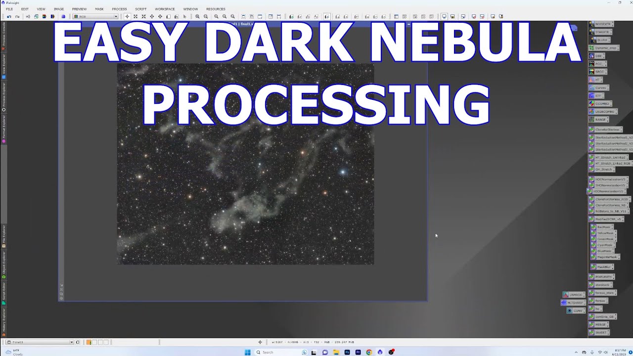 PIXINSIGHT ДЛЯ НАЧИНАЮЩИХ | ОБРАБОТКА ДАННЫХ В DARK NEBULA