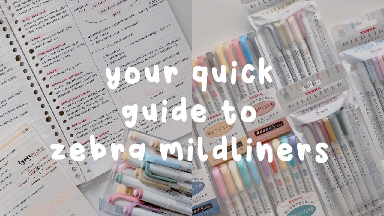 ULTIMATE guide to Zebra Mildliners 🤍 | review of all 40 colours, new colourset 2025 + swatches