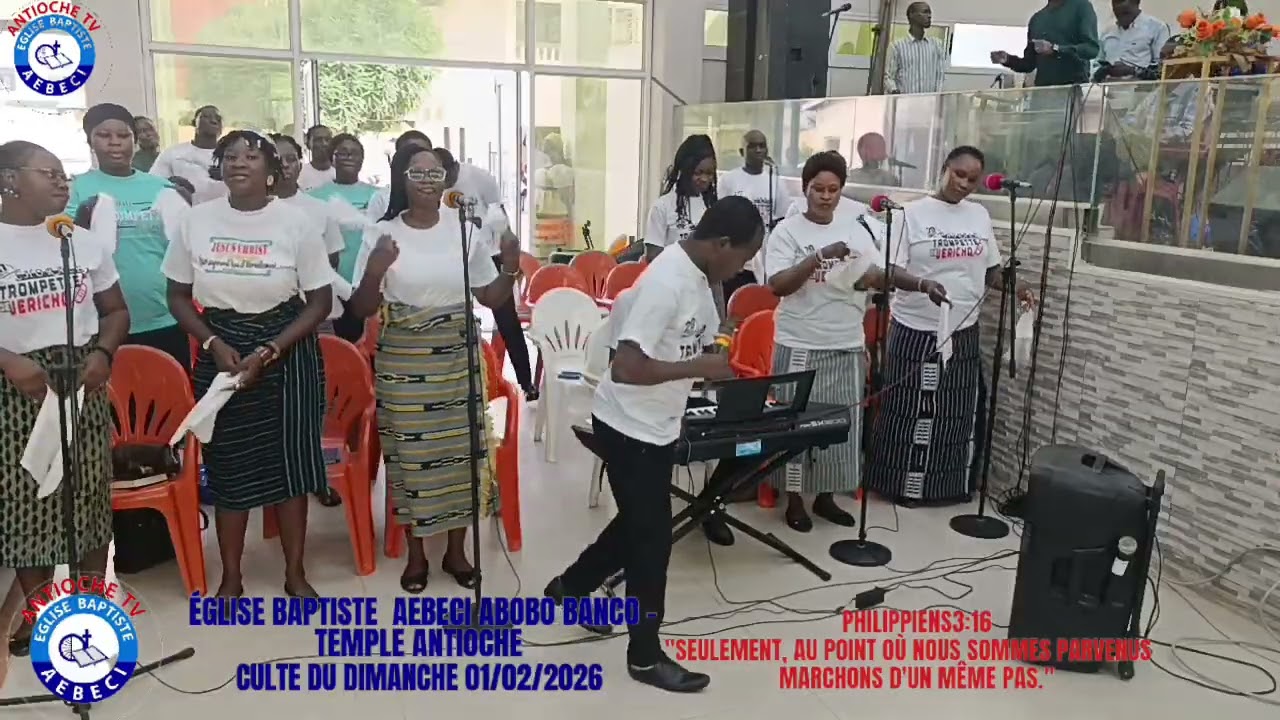 Culte du Dimanche 01/02/2026: Prestation de la chorale trompette de Jéricho.