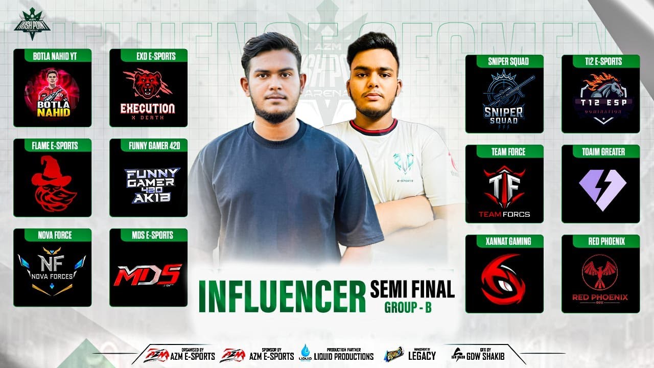 [🚨LIVE] AZM RUSH POINT ARENA || INFLUENCER SEMI FINAL G-B || ORGANIZED BY AZM E-SPORTS ||