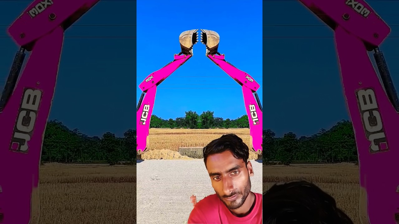 JCB VIDEO CRAZY COLOUR 😎💯#jcb #jcbvideo #jcb3dxmachine #shortvideo #excavator #xcavator #jcb #pink