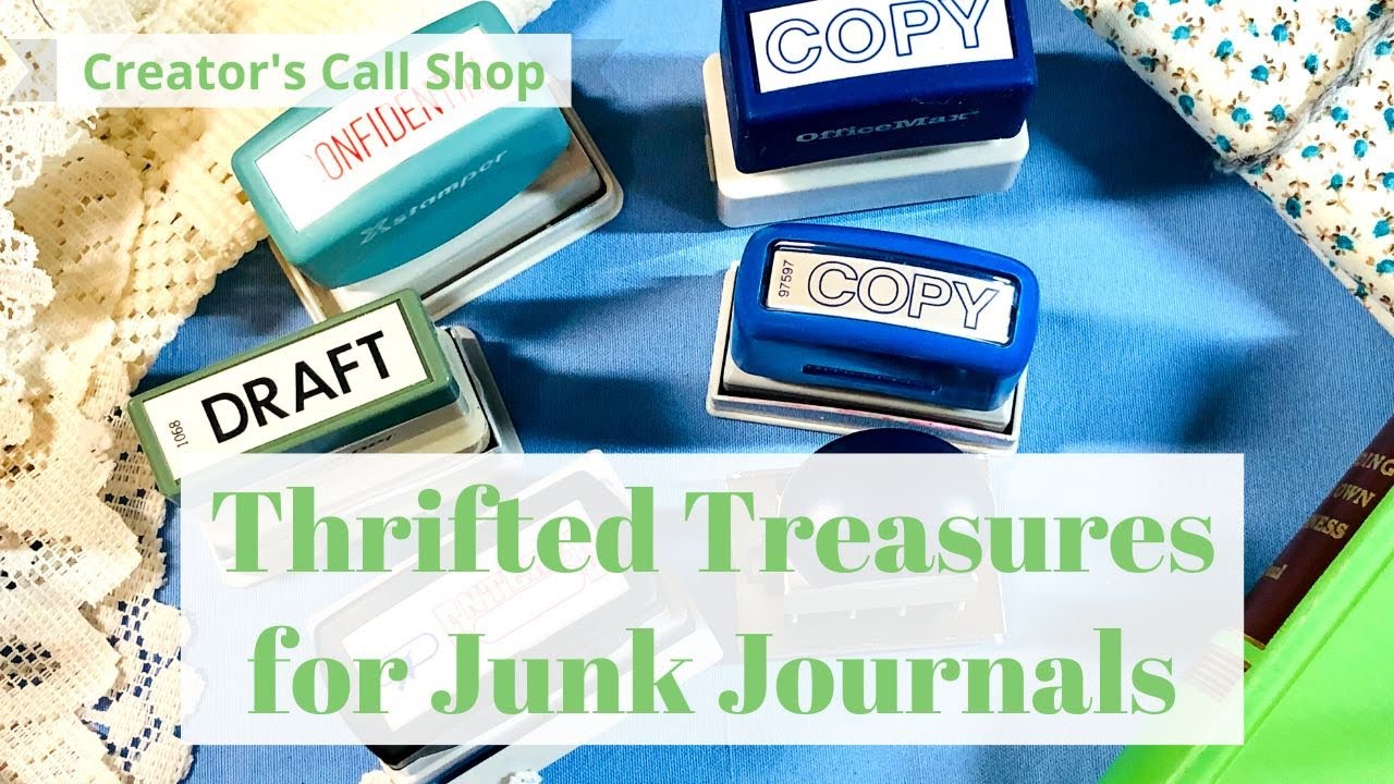 Sharing Thrifted Treasures And A Couple of Freebies! Junk Journal Supplies 