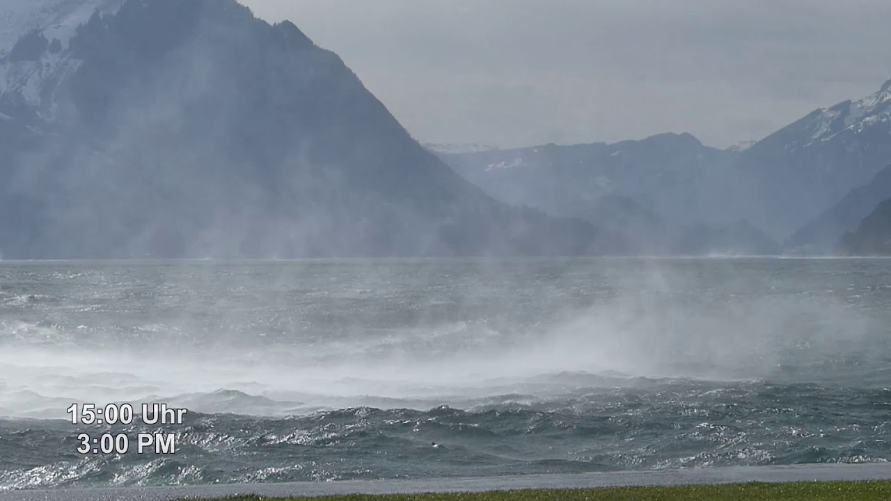 Die Wasserteufel vom Föhnsturm am 29.02.2020 in Brunnen