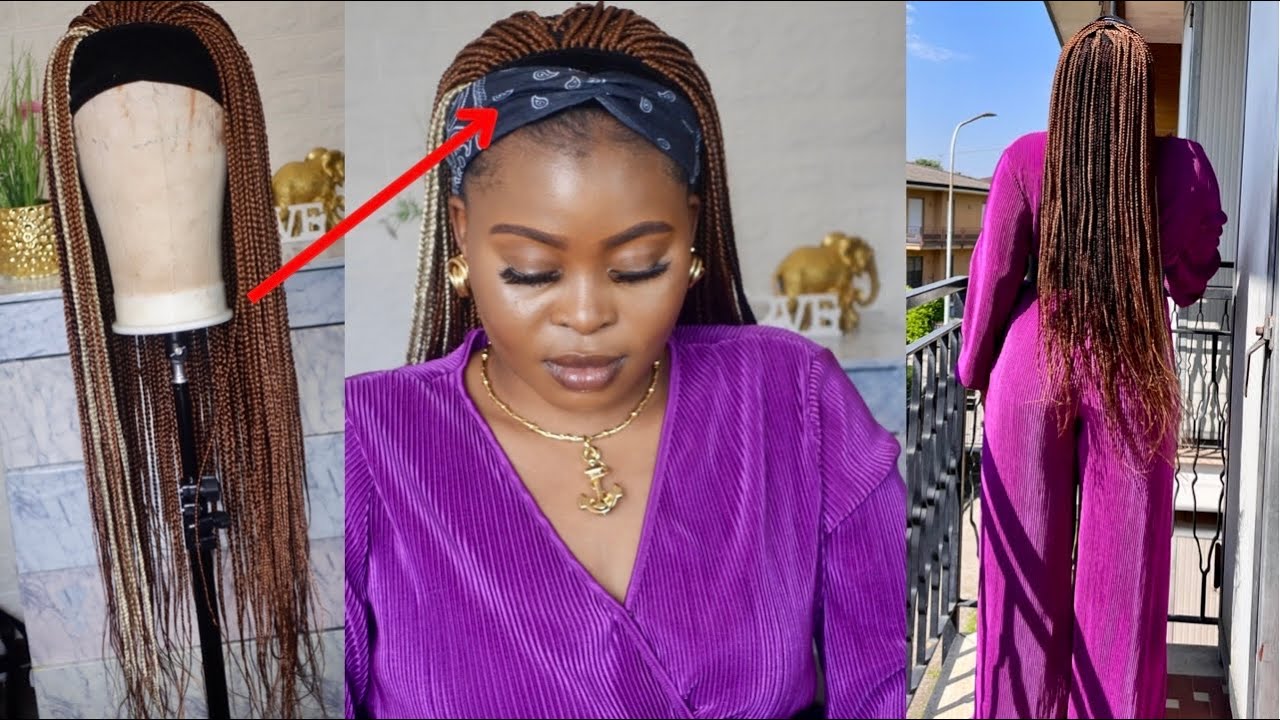 HOW TO DIY HEADBAND WIG / BOX BRAID HEADBAND WIG / BEGINNER FRIENDLY