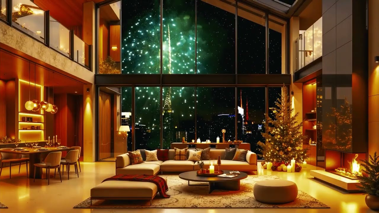It's Snowing Outside but You Are Safe Inside 🌨️ Cozy Winter Library Ambience
