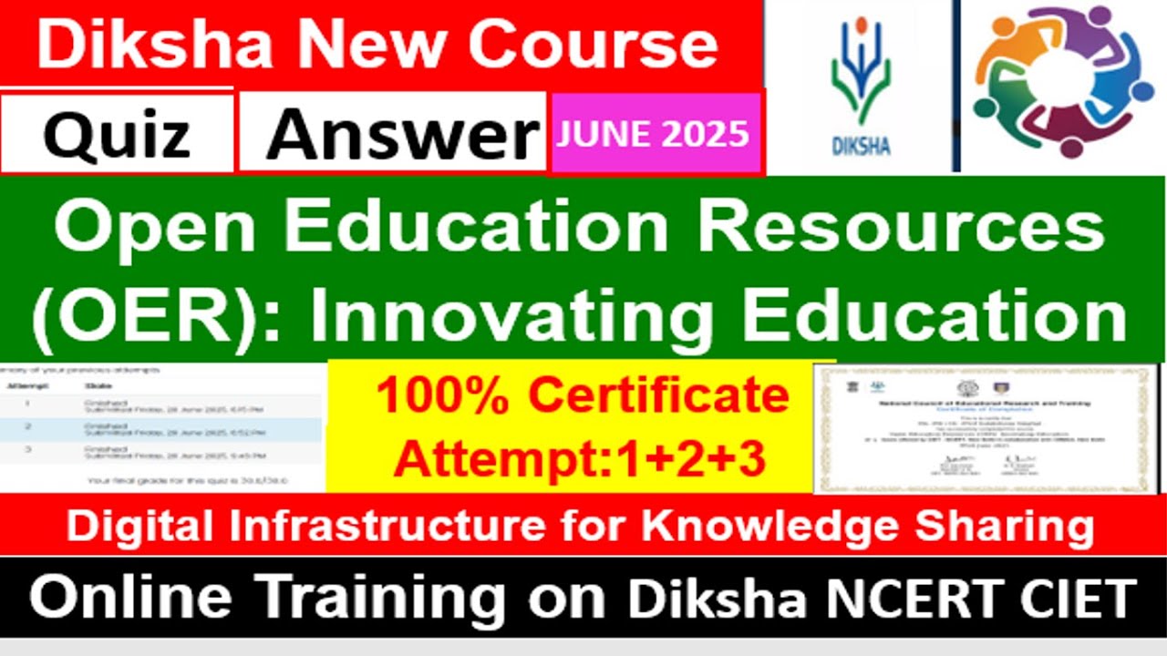 online training on “Open Educational Resources (OER): Innovating Education ciet ncert online traning