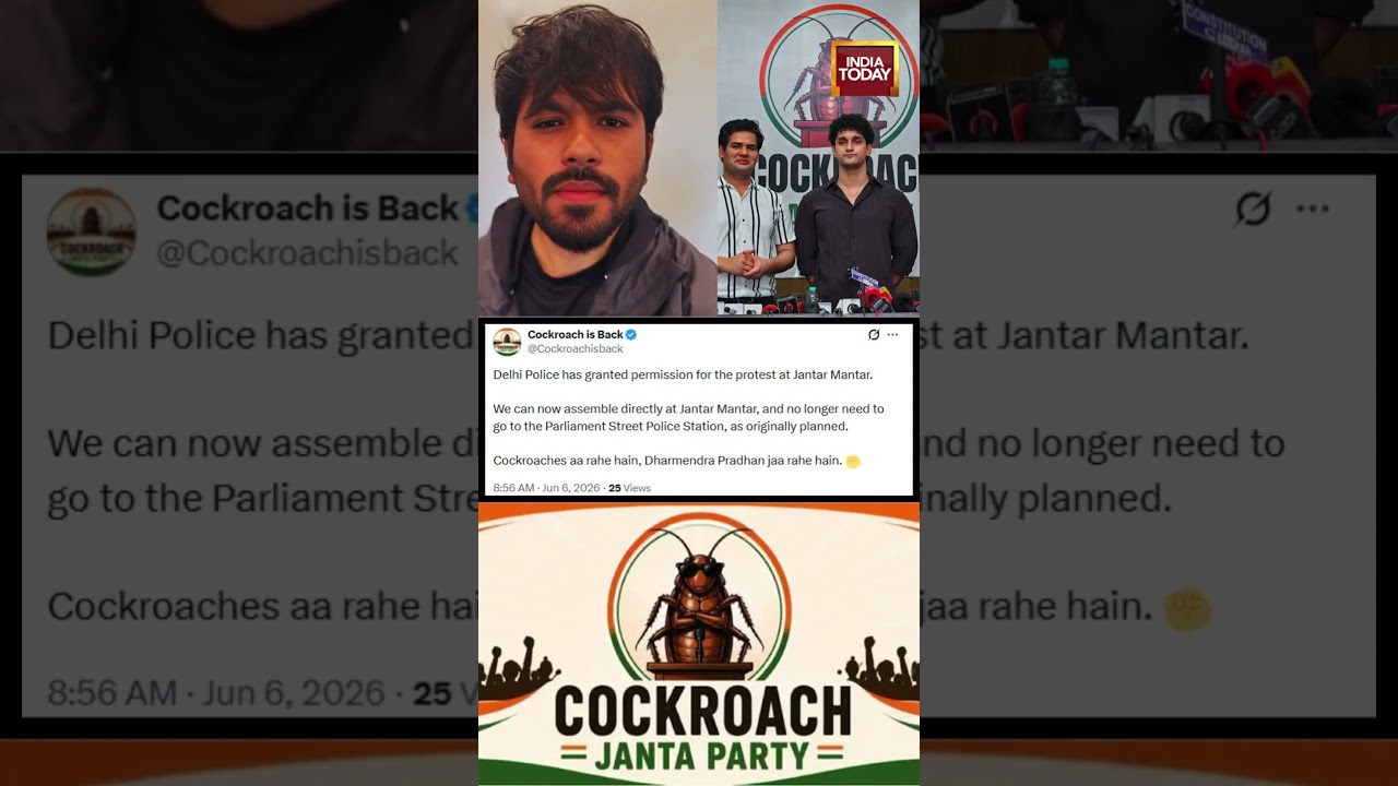 Cockroach Janta Party Claims Delhi Police Cleared Jantar Mantar Protest Today #cockroachjanataparty