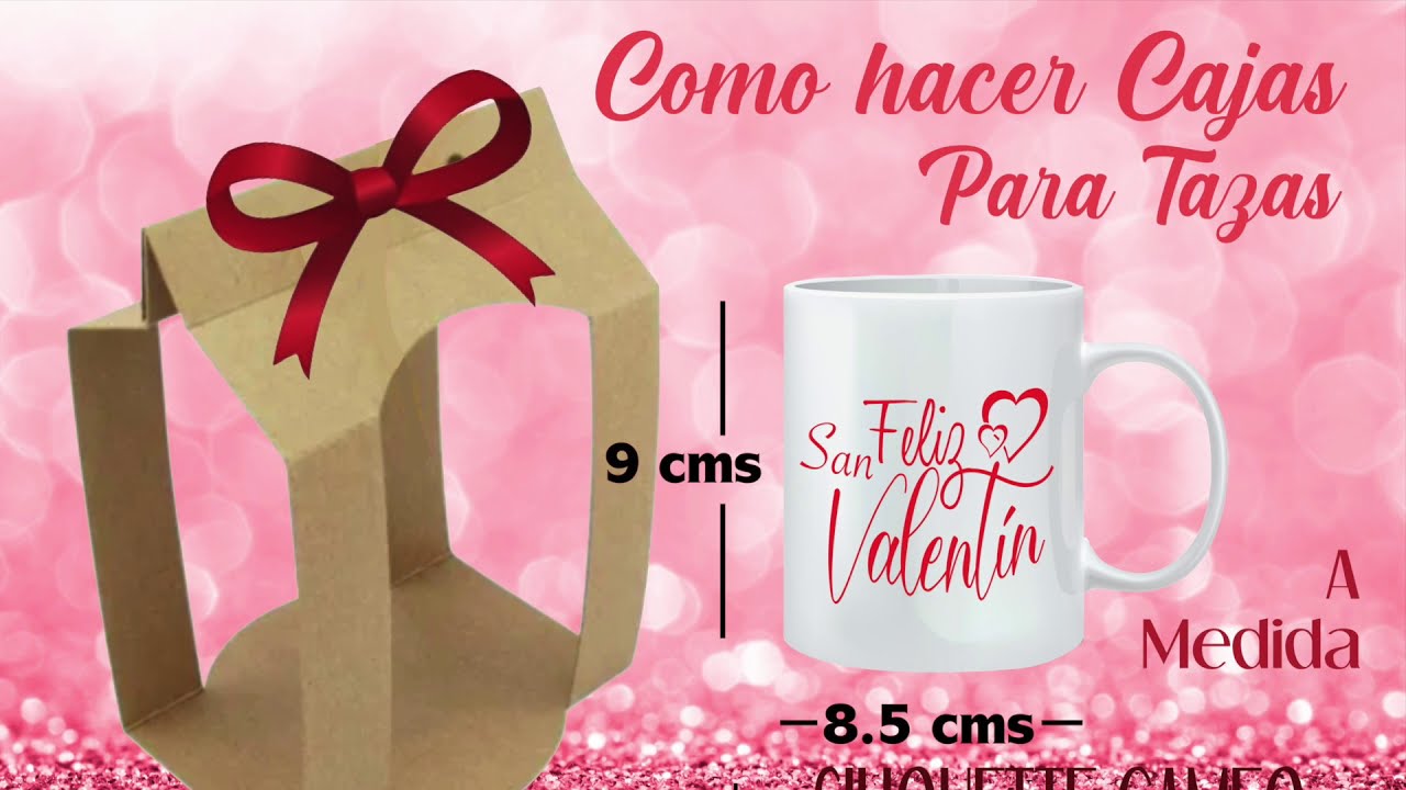 COMO HACER CAJAS PARA TAZAS O MUG A MEDIDA - Programa Silhouette Studio