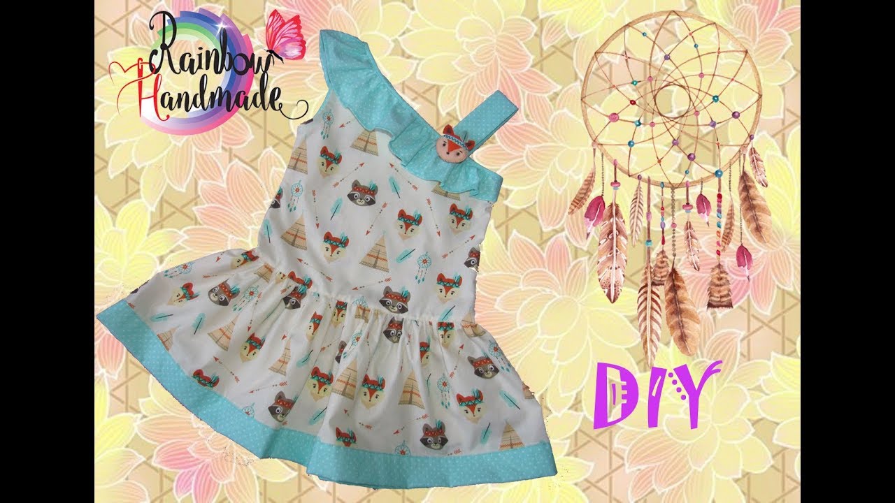 DIY: Платье для  девочки на одно плечо  / One-shoulder dress  for girl