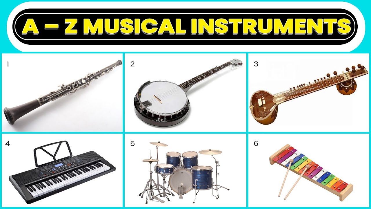 A to Z Musical Instruments | A to Z Musical Instruments with video & sound | ABC | Phonics