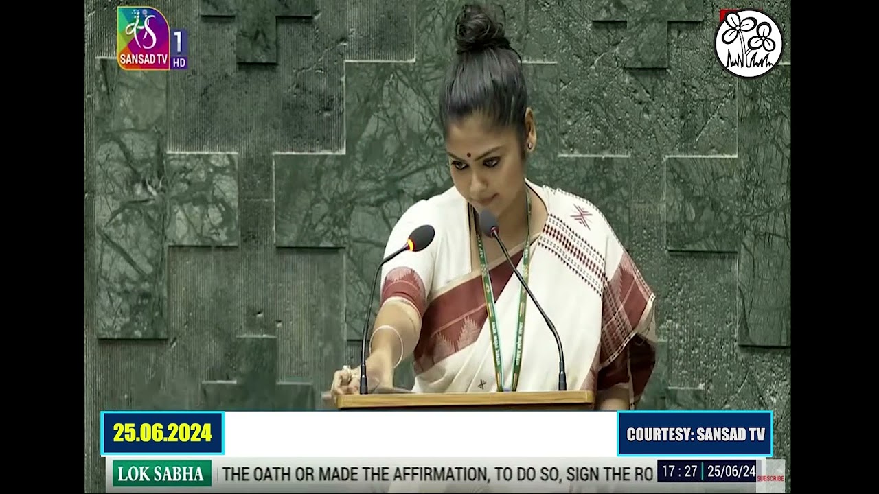 Saayoni Ghosh  takes oath as #LokSabha member from #WestBengal #Parliament