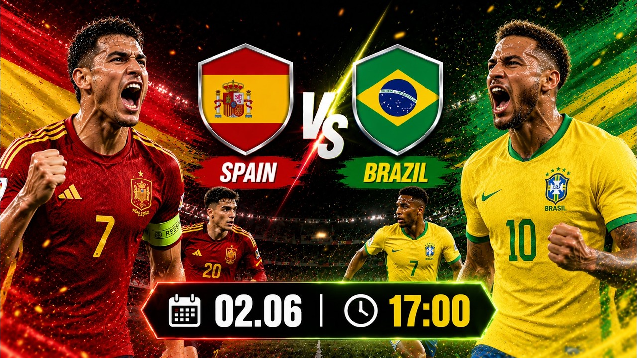 🔴 Spain vs Brazil | Super Dramatic Goal Chase Between Two Giants!