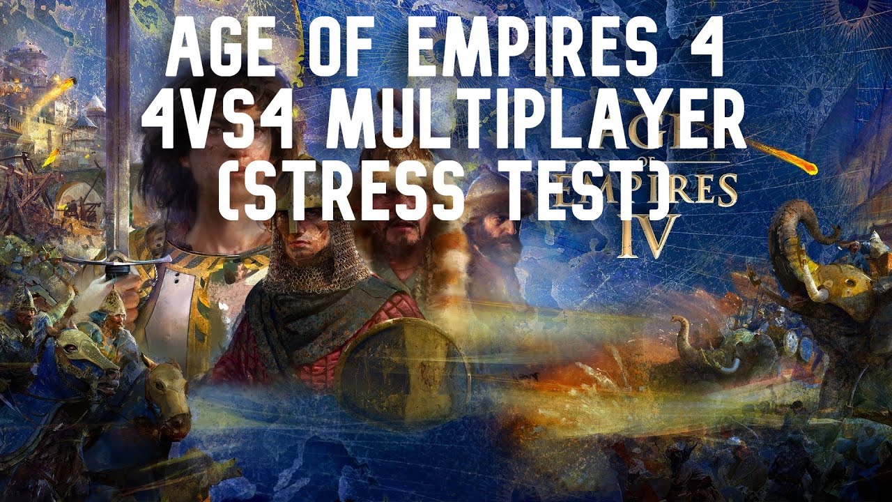 Age of Empires 4 Multiplayer 4vs4 (Stress test) No Commentary