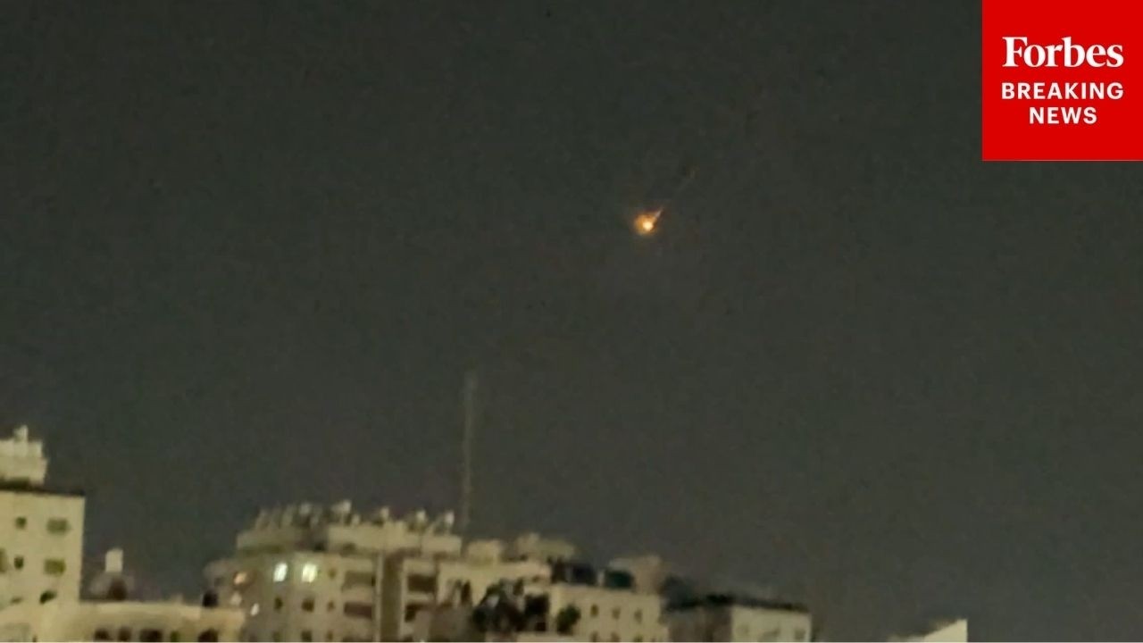 Airstrikes Visible Soaring Over Ramallah As Missile Fire Between Iran, U.S.-Israeli Forces Continue
