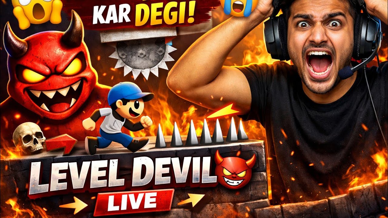 AYNGAMER is liveLevel Devil Live Gameplay 🔥 | Kitni Baar Marunga? 😭