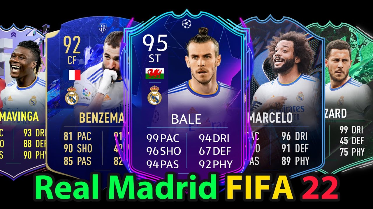 Every Real Madrid player card in FIFA 22 !!!