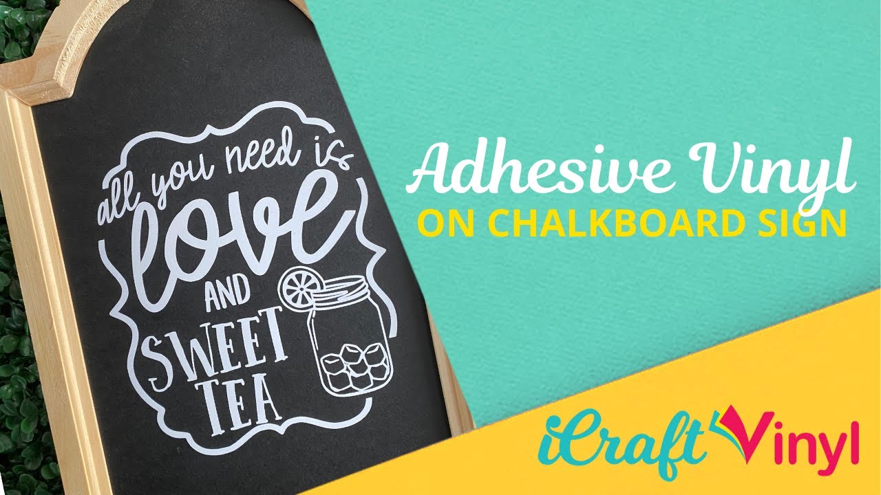 How to Apply Adhesive Vinyl to Chalkboard Sign - Oracal 651 Tutorial - iCraftVinyl