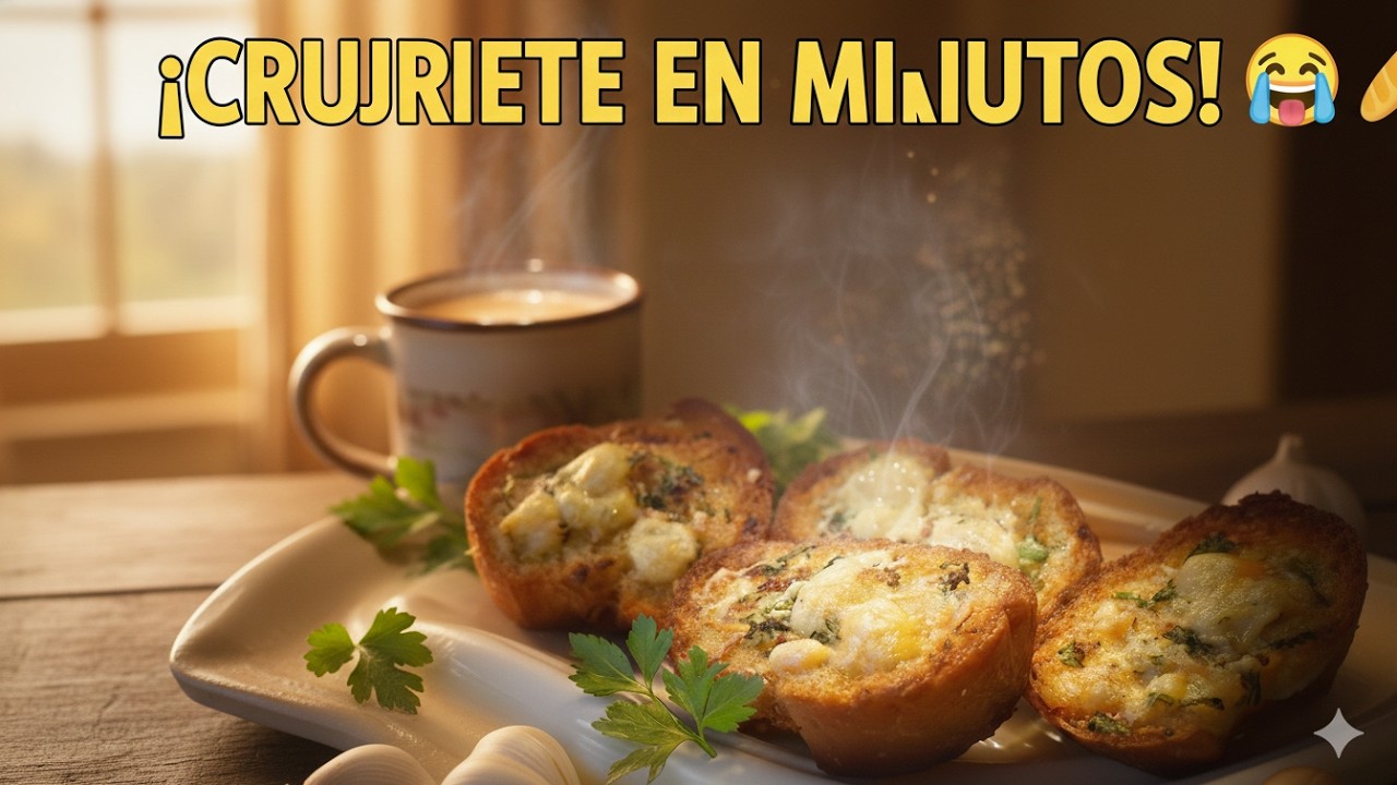 ¡Con solo 3 ingredientes! Pan de Ajo Dorado para acompañar TODO 🥖