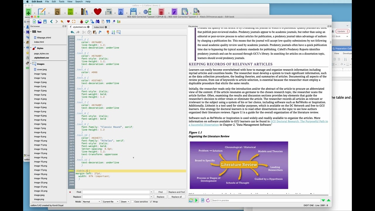 Tutorial 6 - Calibre Editing Sidebar Table Indentations