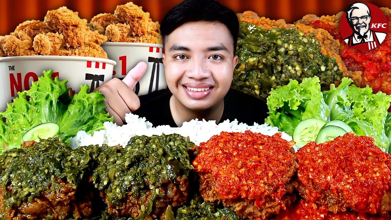 NIKMAT POLL 🥵 MUKBANG AYAM KFC SAMBAL IJO + KFC SAMBAL BALADO PEDAS
