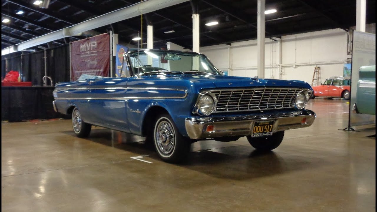 1964 Ford Falcon Sprint Convertible in Blue & 260 Engine Sound on My Car Story with Lou Costabile