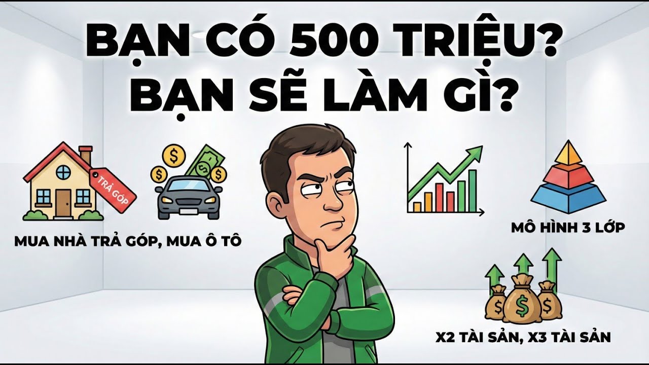 Có 500 triệu đầu tiên, bạn sẽ làm gì? Mô hình 3 lớp giúp bạn giữ tiền và X2 X3 tài sản