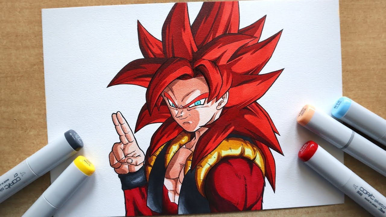 How to Draw Gogeta Super Saiyan 4 - Step By Step Tutorial | Dragon Ball GT