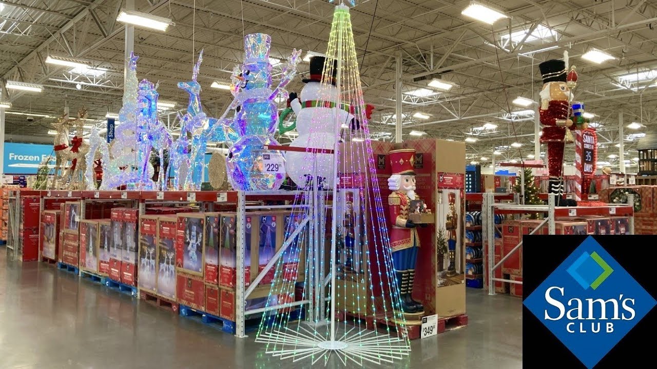 SAM'S CLUB CHRISTMAS DECORATIONS CHRISTMAS TREES DECOR SHOP WITH ME SHOPPING STORE WALK THROUGH
