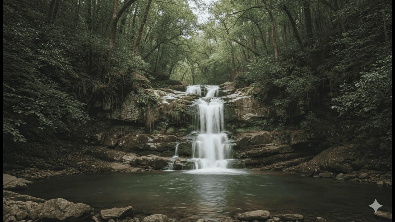 10 Hours Waterfall Sounds for Sleep 💧 Deep Relaxing Nature White Noise (No Music, No Voices)