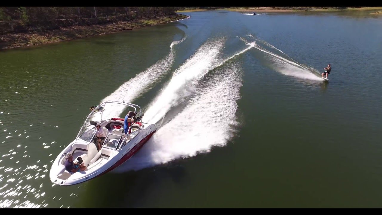 Wake boarding at Somerset Dam Queensland Australia