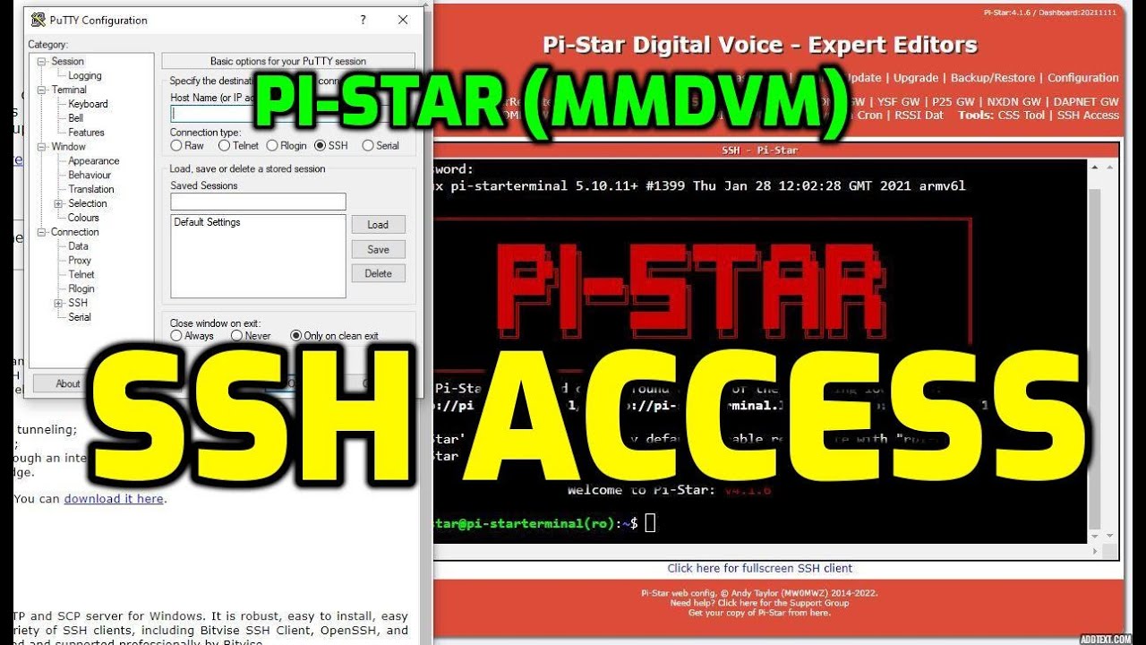 PISTAR  (MMDVM) Hotspot - How to get  SSH Access