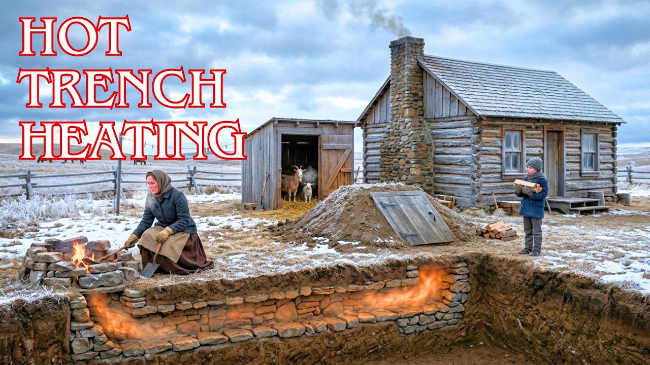 Neighbors Laughed at the Trench She Dug — Until One Fire Warmed Her Whole Homestead