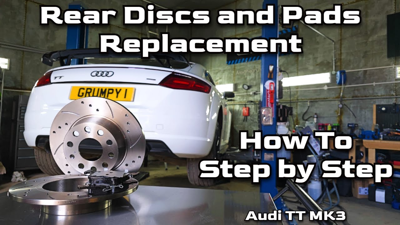 Audi TT MK3 Rear Brakes Replacement. Rear Discs and Pads replacement. Electronic Handbrake.