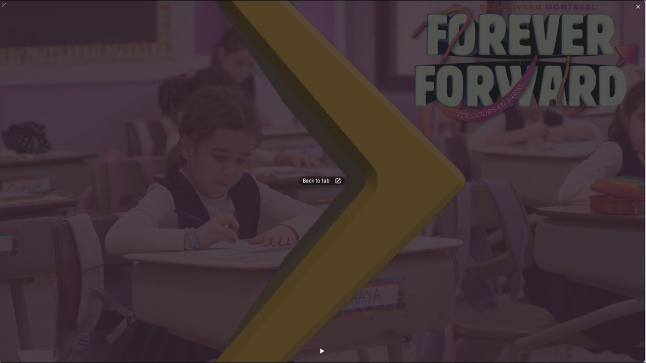 FOREVER FORWARD - Beth Rivkah Montreal Charidy campaign 2025 - Charidy.com/BRM