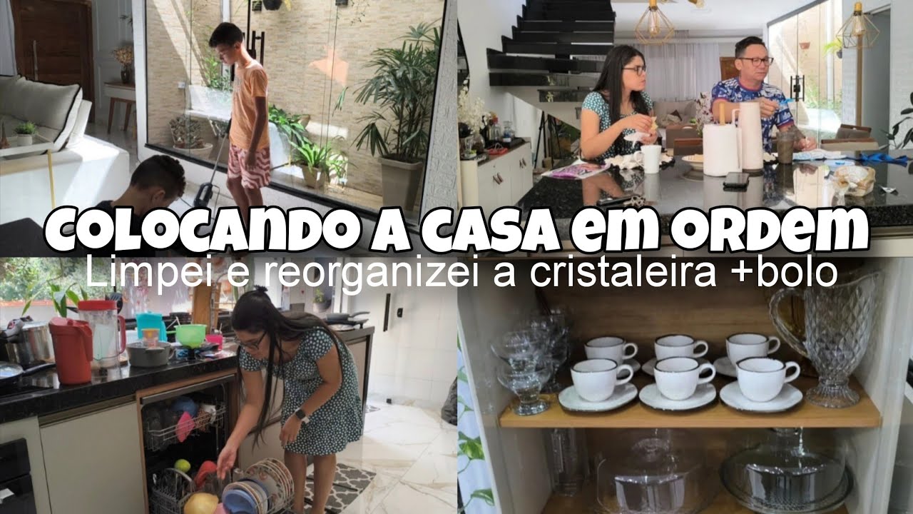 COLOCANDO A CASA EM ORDEM | LIMPEI E REORGANIZEI A CRISTALEIRA | LIMPEZA PESADA DO FORNO