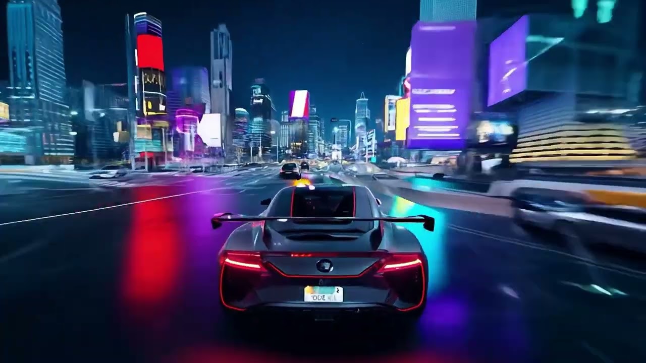 Fast Driving On The Road AI Generated - Stock Video Free To Use HD 4K
