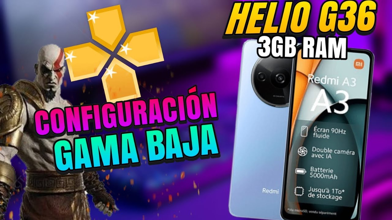 PPSSPP EN GAMA SUPER BAJA - CINFIGURACIÓN A HELIO G36