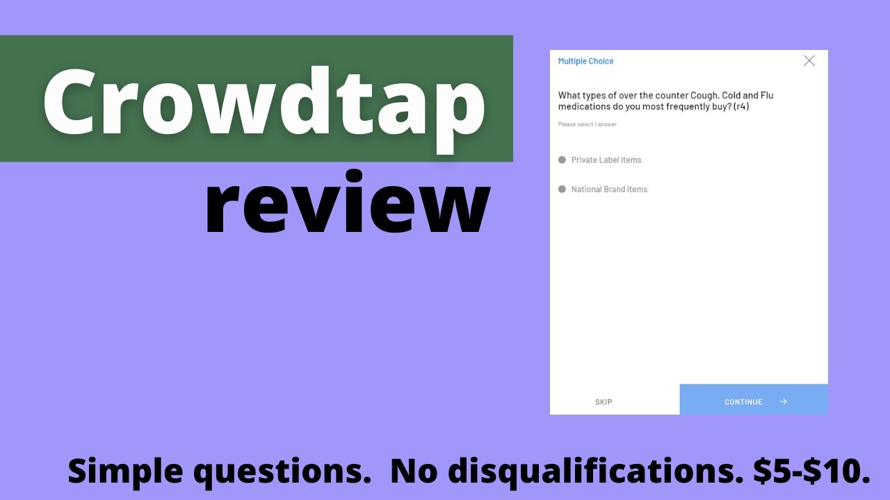 Crowdtap Review:  No Survey Disqualifications!  Earn $5-$10 Over and Over